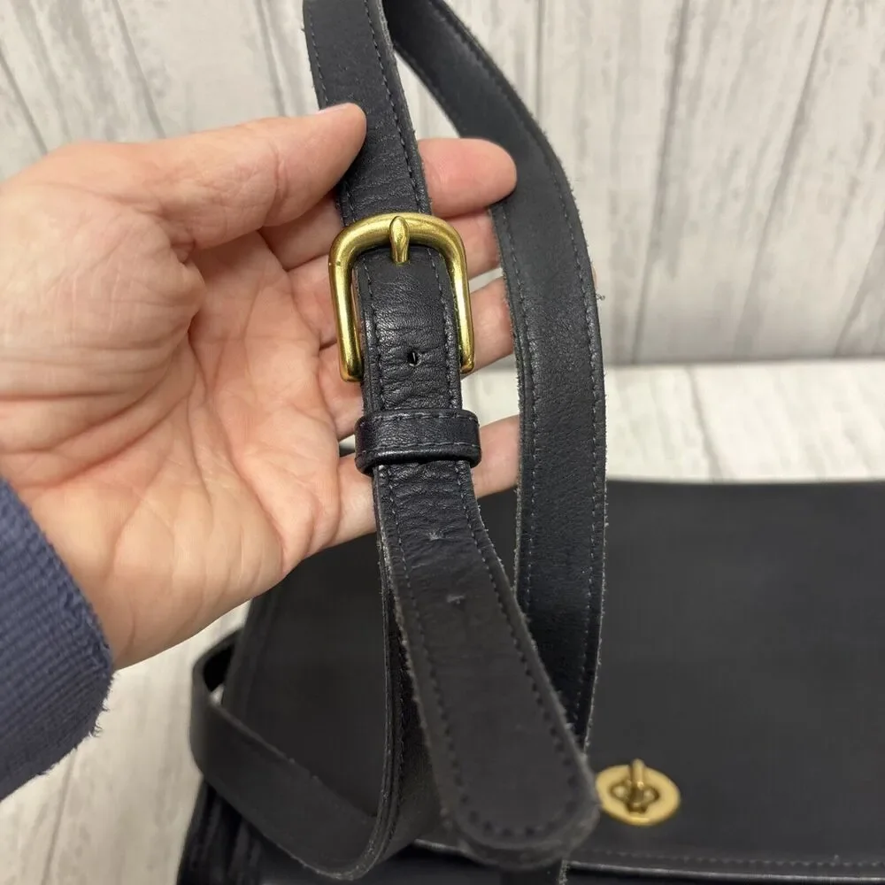 Womens Vintage Coach 9812 Dark Navy Handbag